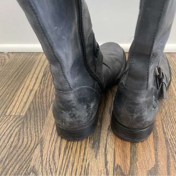 Born gray leather knee high riding boots size 6 - Picture 4 of 8